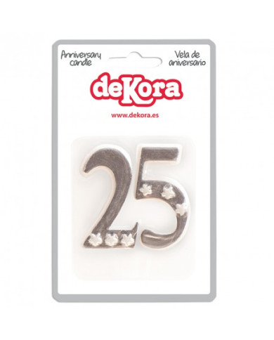 VELA PURPURINA PRATA 25 ANOS - 345337 (D)