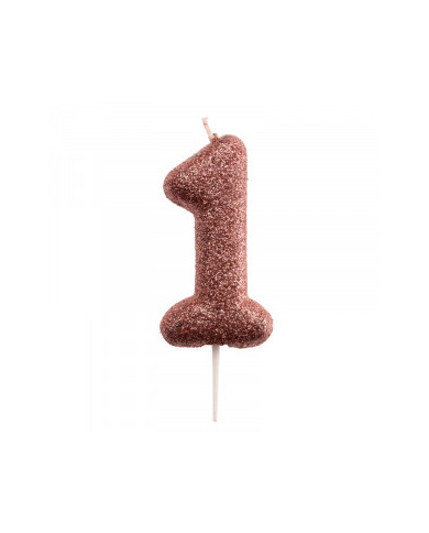 VELA ROSA C/PURPURINA Nº1 - 345340