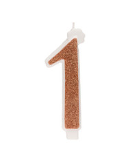 345351 - VELA OURO C/PURPURINA H13CM Nº1