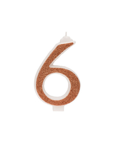 345356 - VELA OURO C/PURPURINA H13CM Nº6