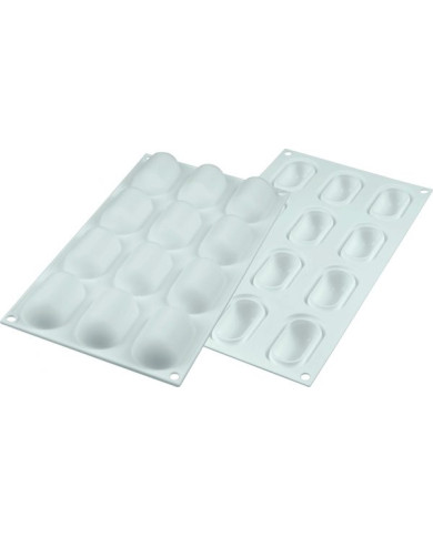 MF11219 - MOLDE SILIKOMART OVAL 12 ALMOFADAS