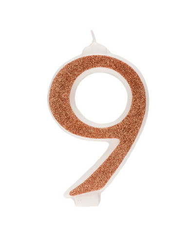345359 - VELA OURO C/PURPURINA H13CM Nº9