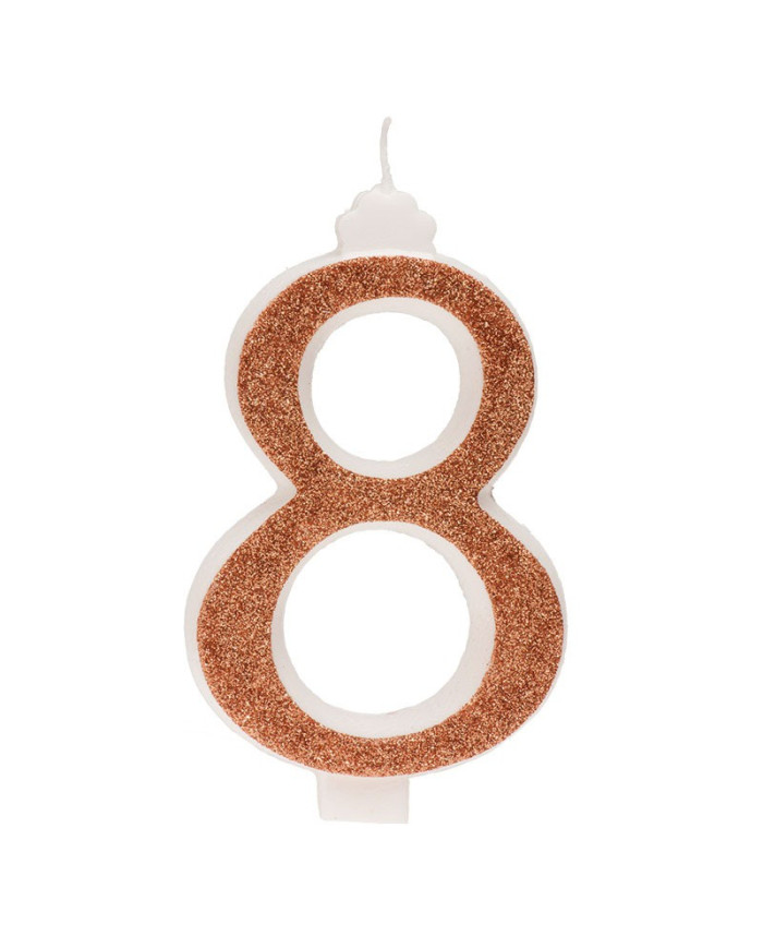 345358 - VELA OURO C/PURPURINA H13CM Nº8