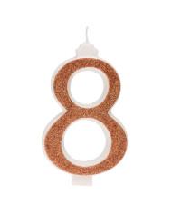 345358 - VELA OURO C/PURPURINA H13CM Nº8