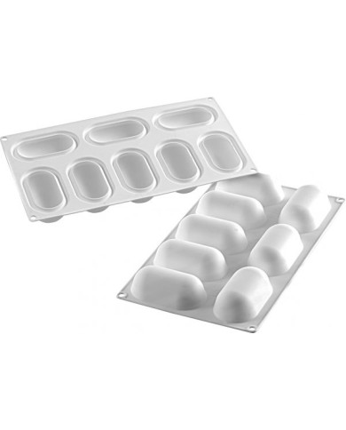 MF11194 - MOLDE SILIKOMART OVAL 8 ALMOFADAS