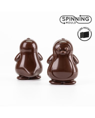 21SR110AG - CONJ 2 MOLDES 3D PINGUIM 3D MOLDE BPA FREE 79.5 x 75.5 H 114 MM