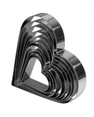 MOLDE INOX CORAÇÃO-7H5X18