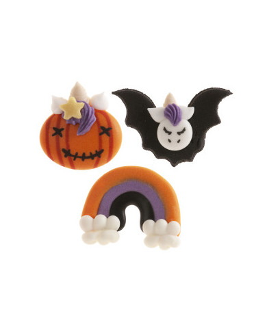 205172 - DECORAÇÃO ACÚCAR UNICORNIO HALLOWEEN 2D