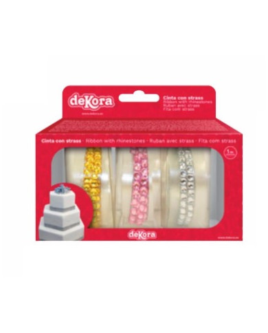 3 CINTAS STRASS 2 LINHAS - 319026