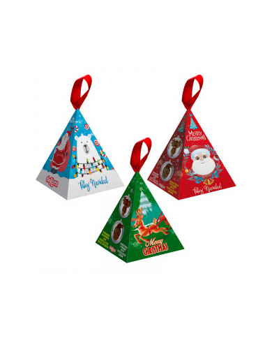 212017 - PIRÂMIDE DE NATAL C/ CHOCOLATES NO INTERIOR 40GR