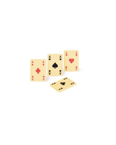 79812 - DECORAÇÃO CARTAS CHOCOLATE BRANCO UNID (48 UNID)