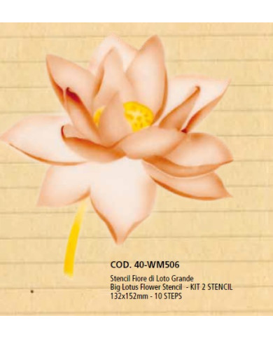 40-WM506 - STENCIL BIG LOTUS FLOWER 2 PCS
