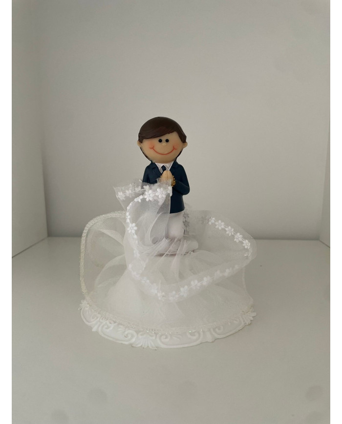 27063C - MENINO DE COMUNHÃO MODERNO C/TULE