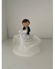 27063C - MENINO DE COMUNHÃO MODERNO C/TULE