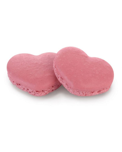 20013 - MACARONS FORMA CORAÇÃO ROSA 120 UNID