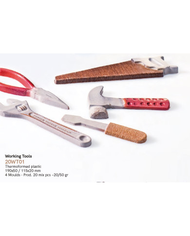 MOLDE P/CHOCOLATE FERRAMENTAS (4PC) - 20WT01